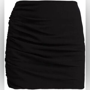 Chic Black Ruched The Sei Mini Skirt